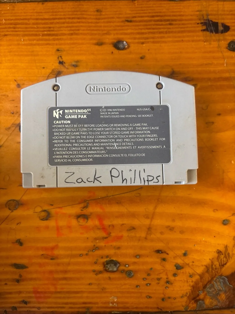 Wayne Gretzky's 3D Hockey Nintendo 64 Game Cartridge - Silver